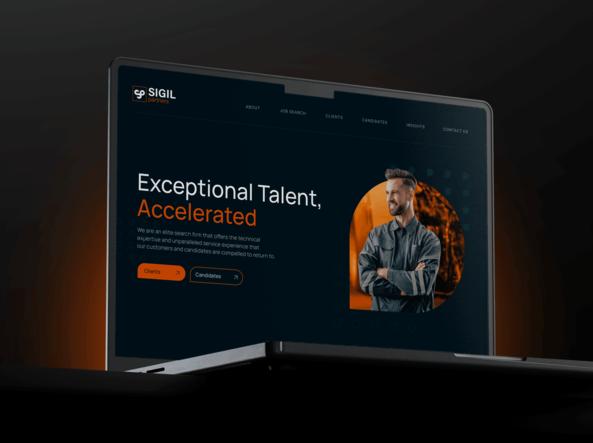 Dark Laptop Mockup with Glow (Sigil)